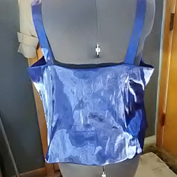 Fancy royal blue top w/cami - Picture 3 of 4